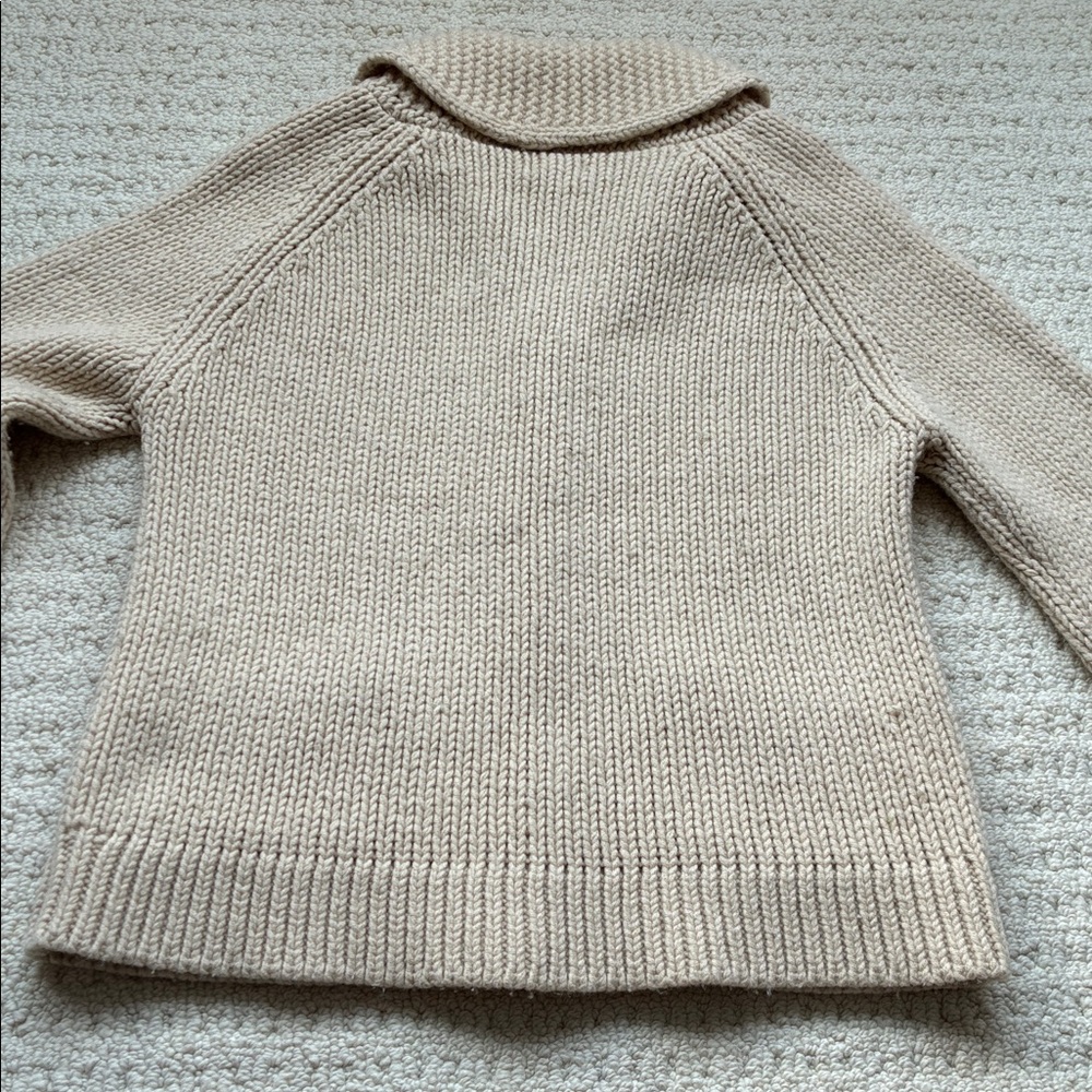 Roots Women's Vintage Beige Wool Blend Knit Cardigan Sweater Medium Fits Small - Picture 5 of 10